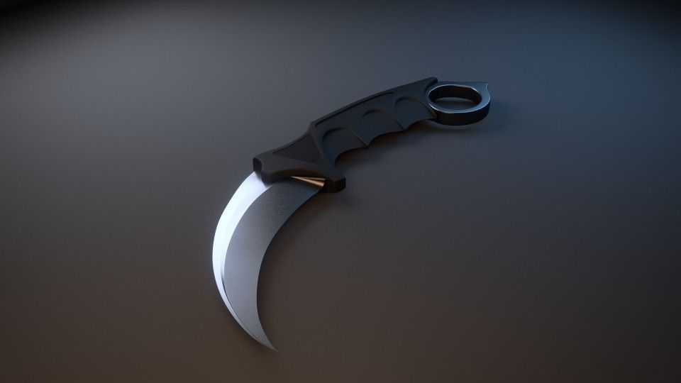 Karambit knife 3D model_3