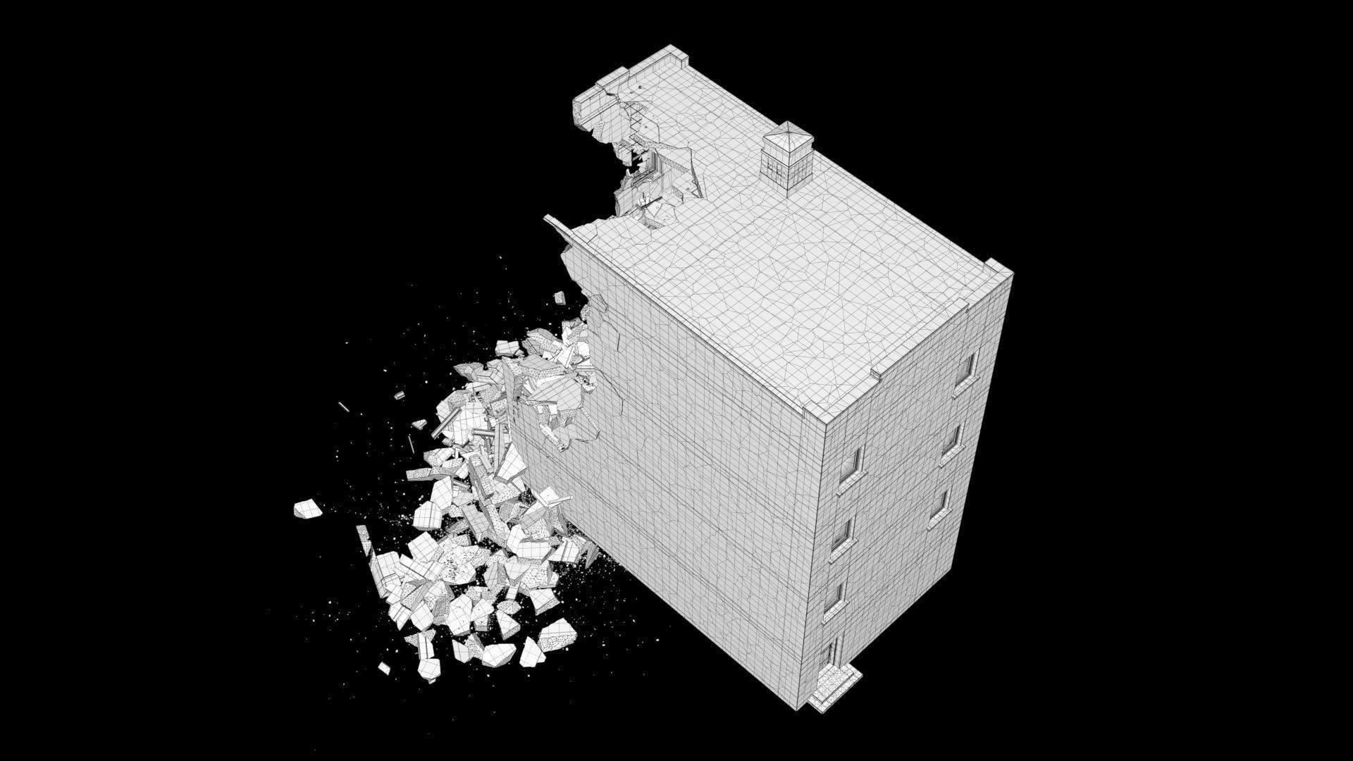 Damaged Building 3D model_10