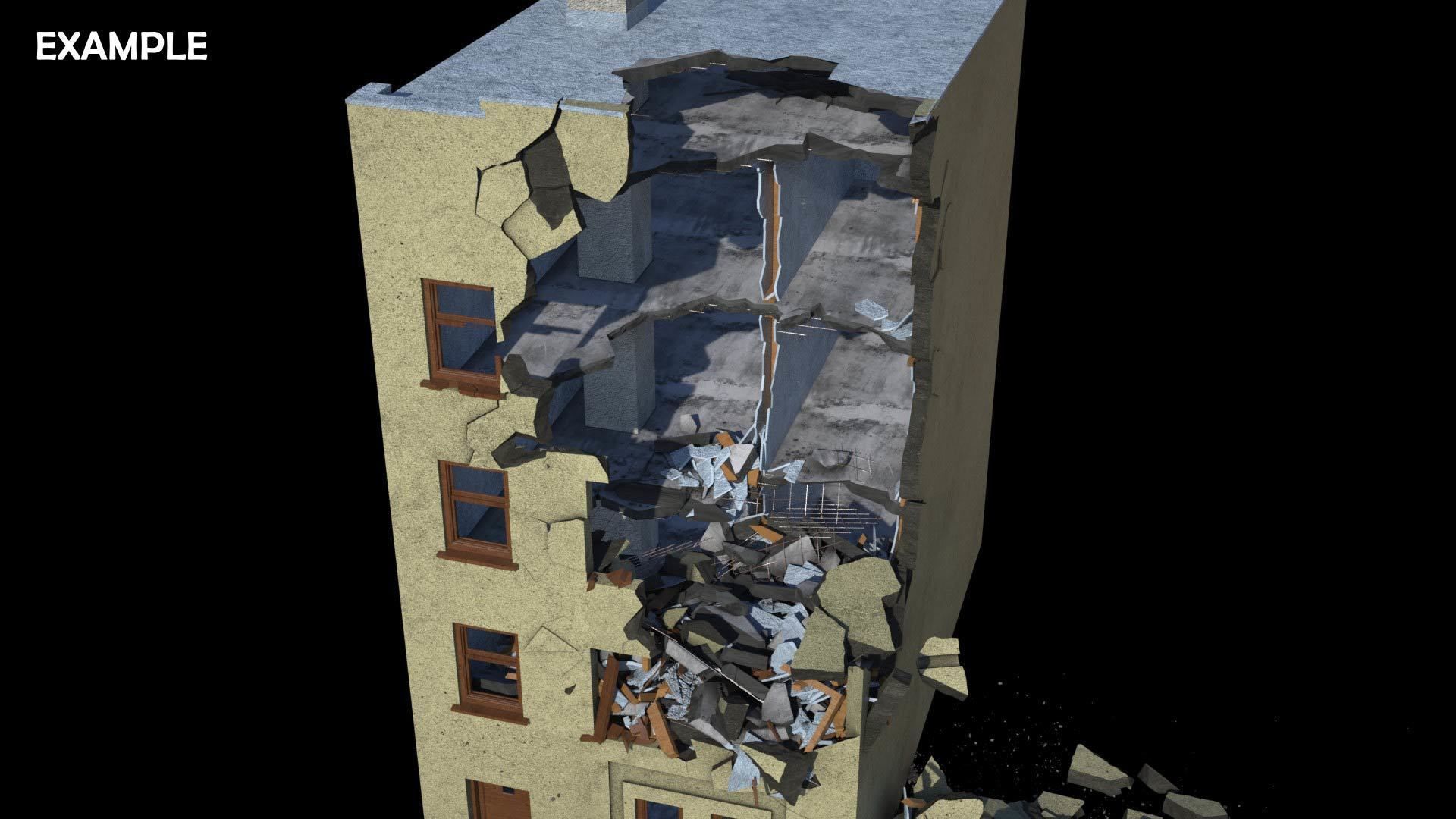 Damaged Building 3D model_8