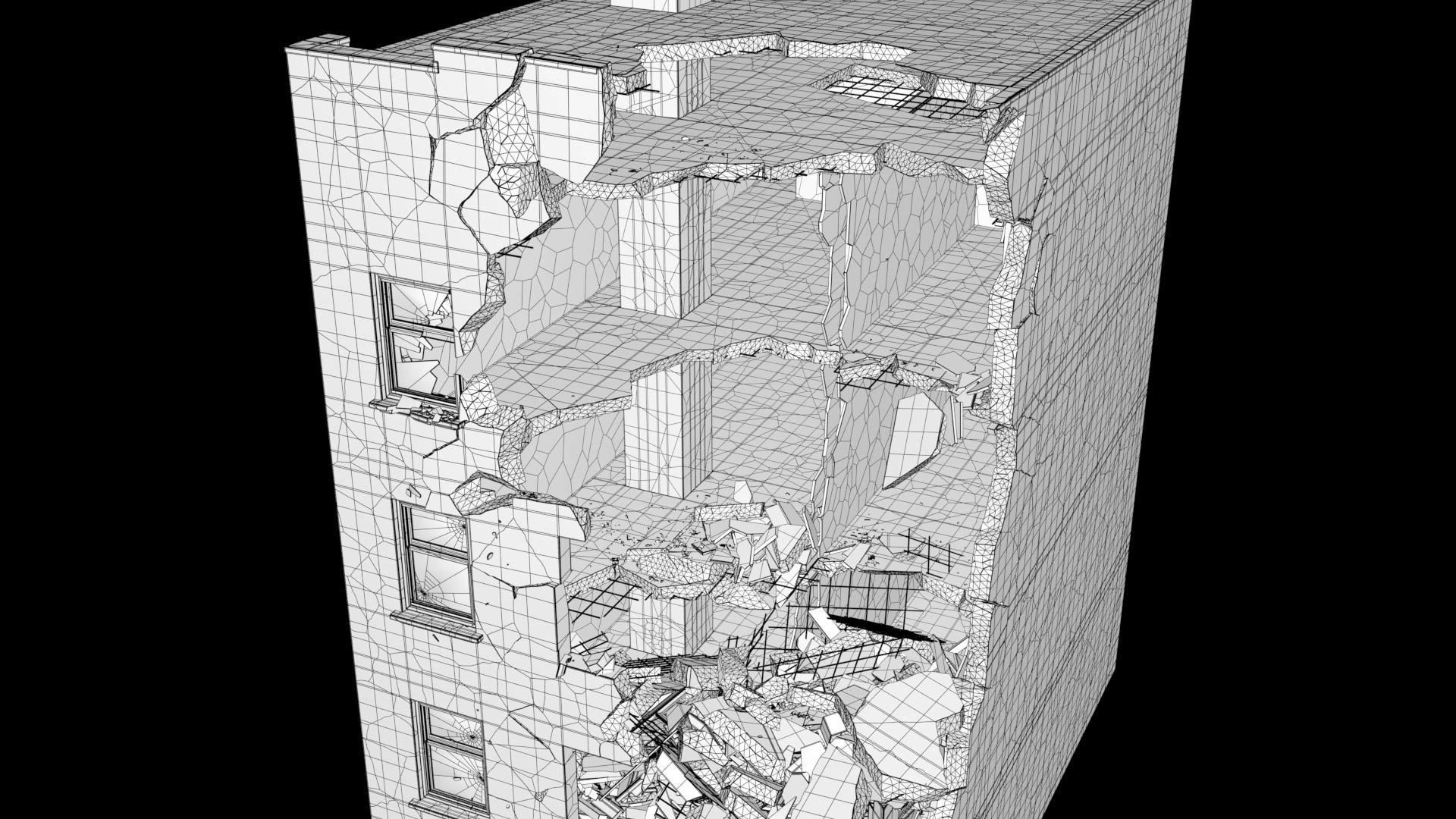 Damaged Building 3D model_12