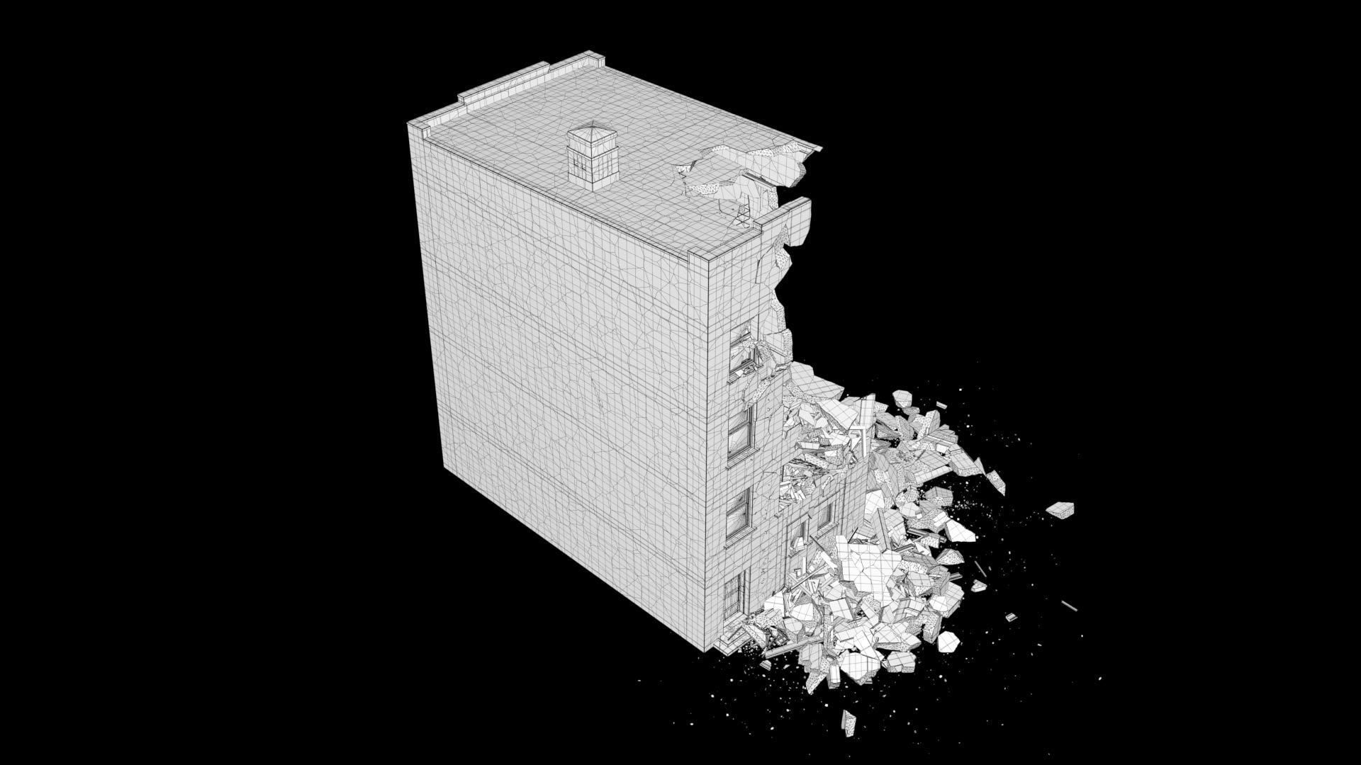 Damaged Building 3D model_11