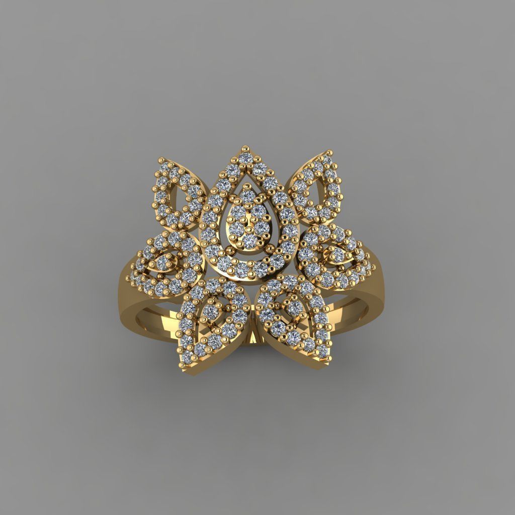 T220- Diamond ring 3D print model_1