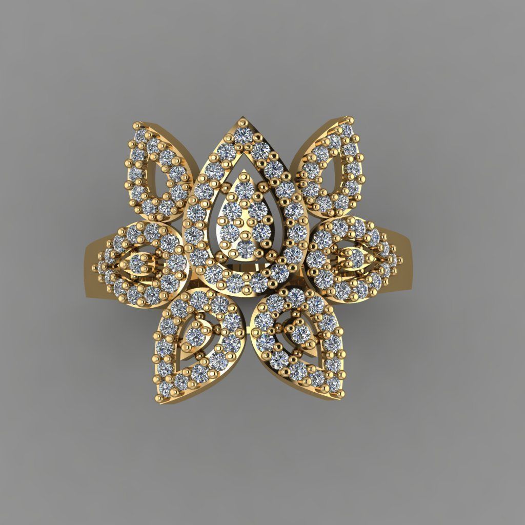 T220- Diamond ring 3D print model_3
