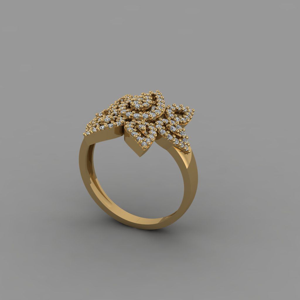 T220- Diamond ring 3D print model_2