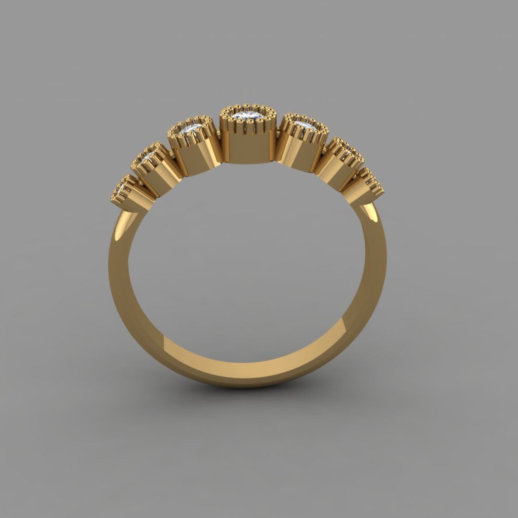 T222- Diamond ring 3D print model_1