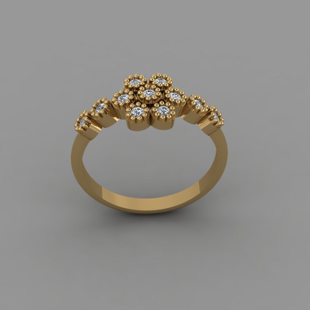 T223- Diamond ring 3D print model_1