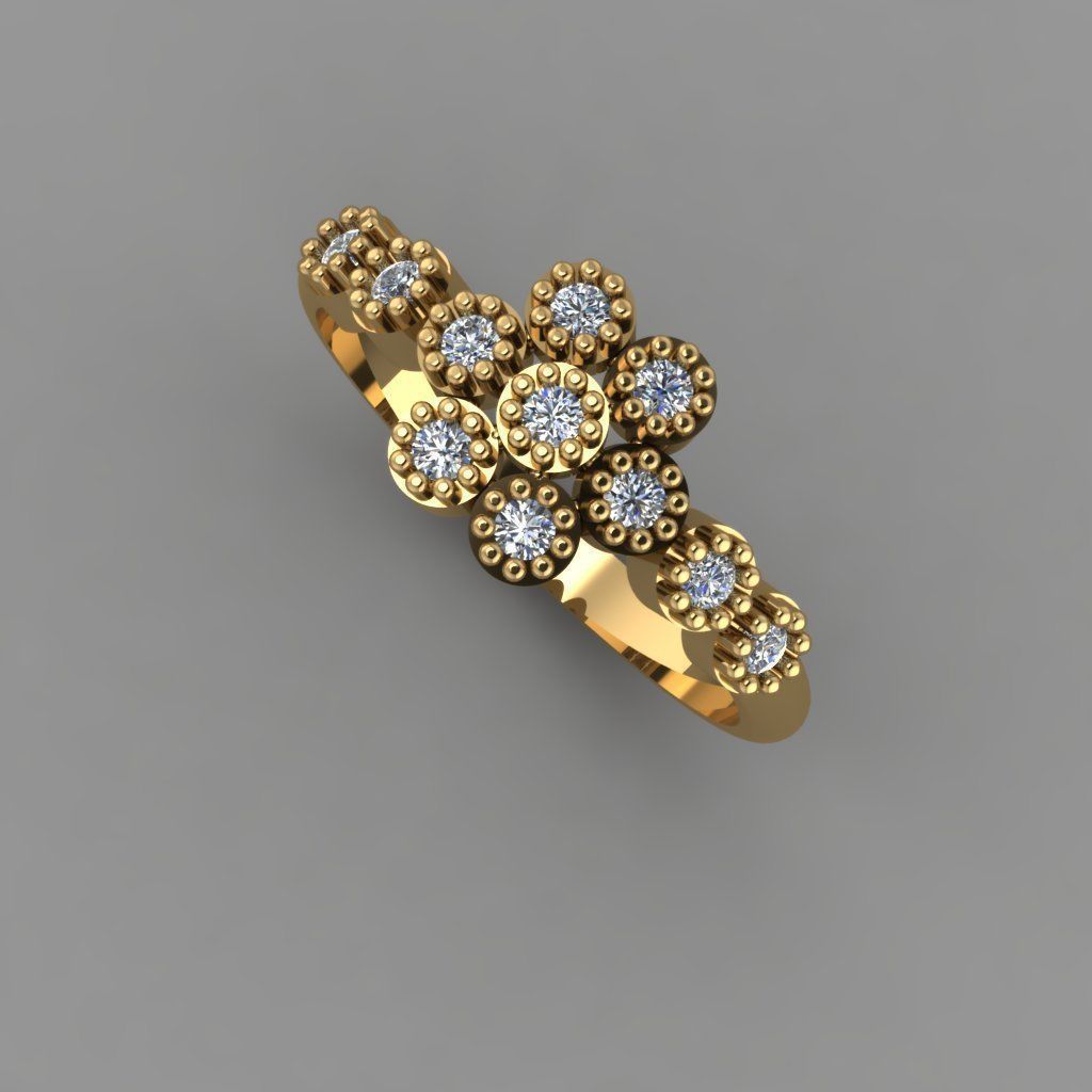 T223- Diamond ring 3D print model_3