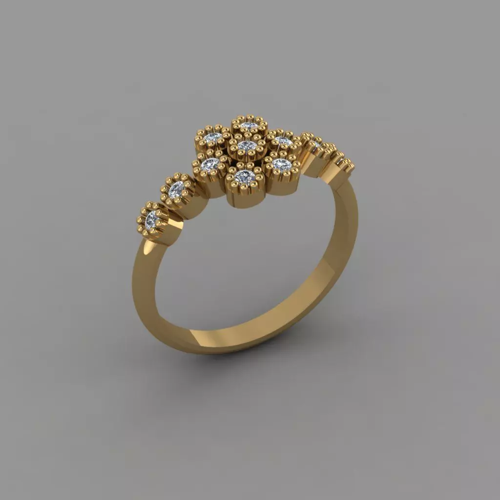 T223- Diamond ring 3D print model_0