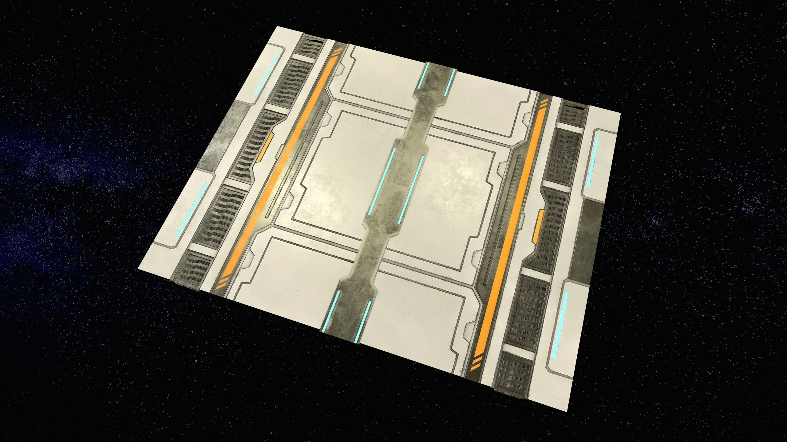 Sci-Fi Modular Corridor Version 2 Low-poly 3D model_8