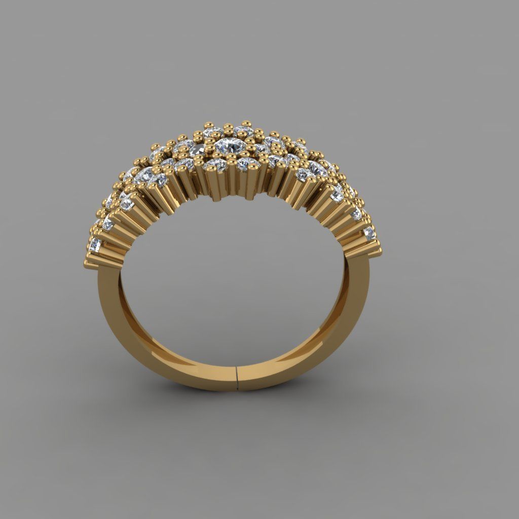 T224- Diamond ring 3D print model_1