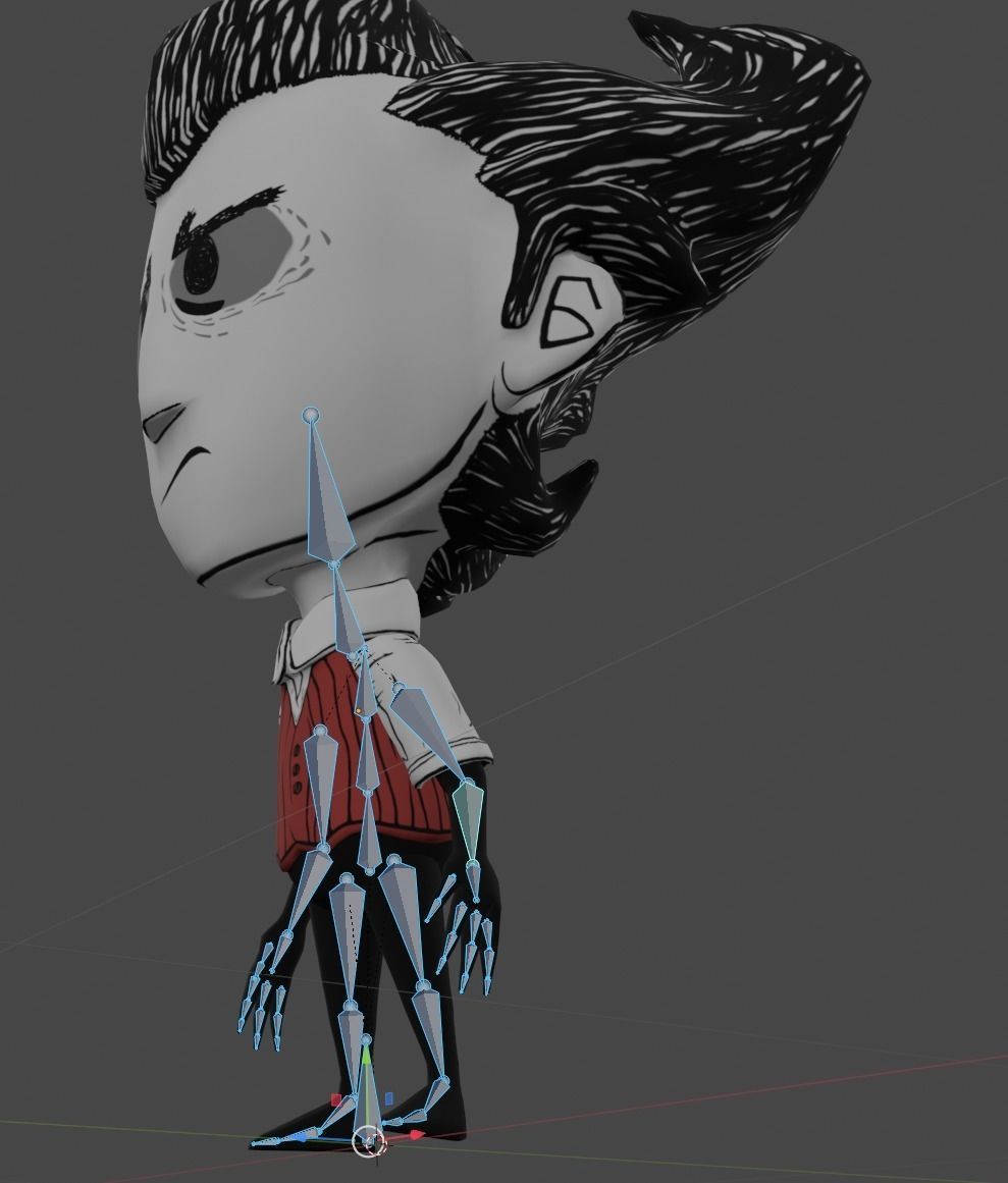 Wilson - Dont starve - 3D Game Character Free low-poly 3D model_5