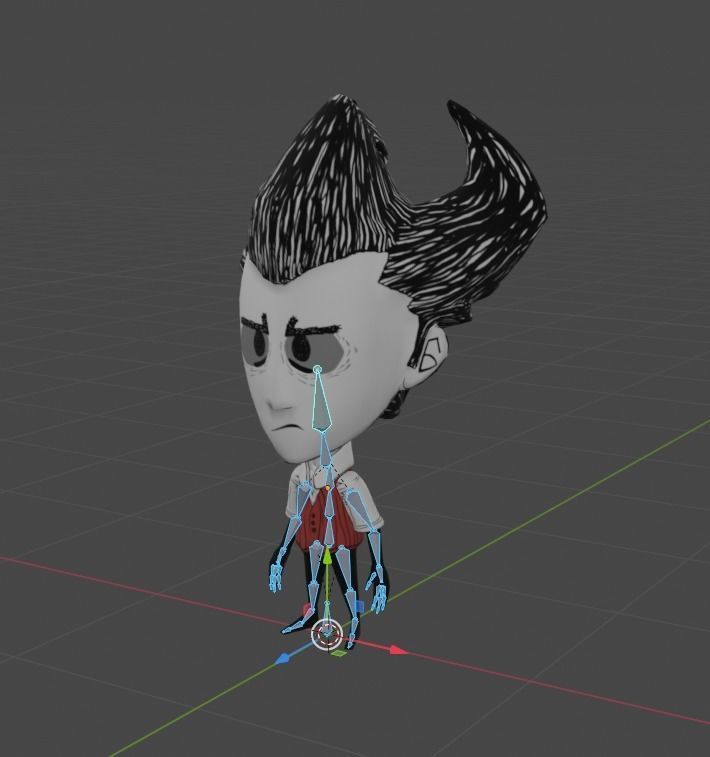Wilson - Dont starve - 3D Game Character Free low-poly 3D model_4