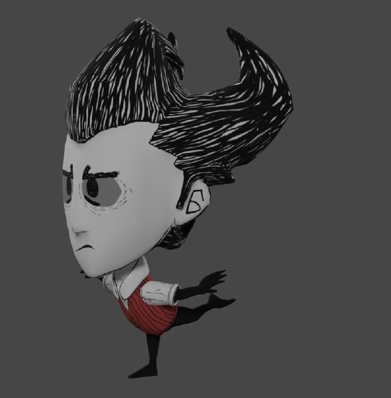 Wilson - Dont starve - 3D Game Character Free low-poly 3D model_6