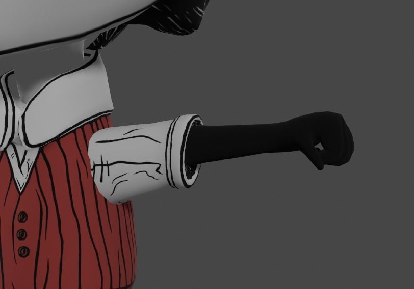 Wilson - Dont starve - 3D Game Character Free low-poly 3D model_8