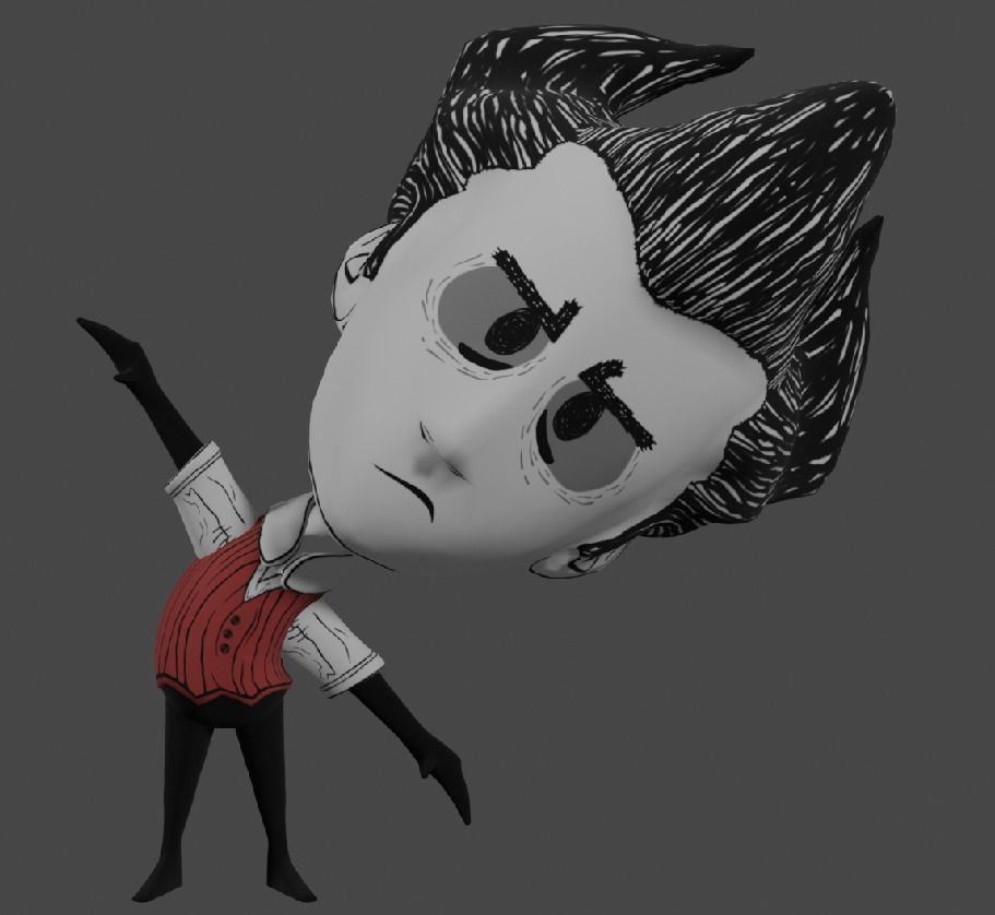 Wilson - Dont starve - 3D Game Character Free low-poly 3D model_10