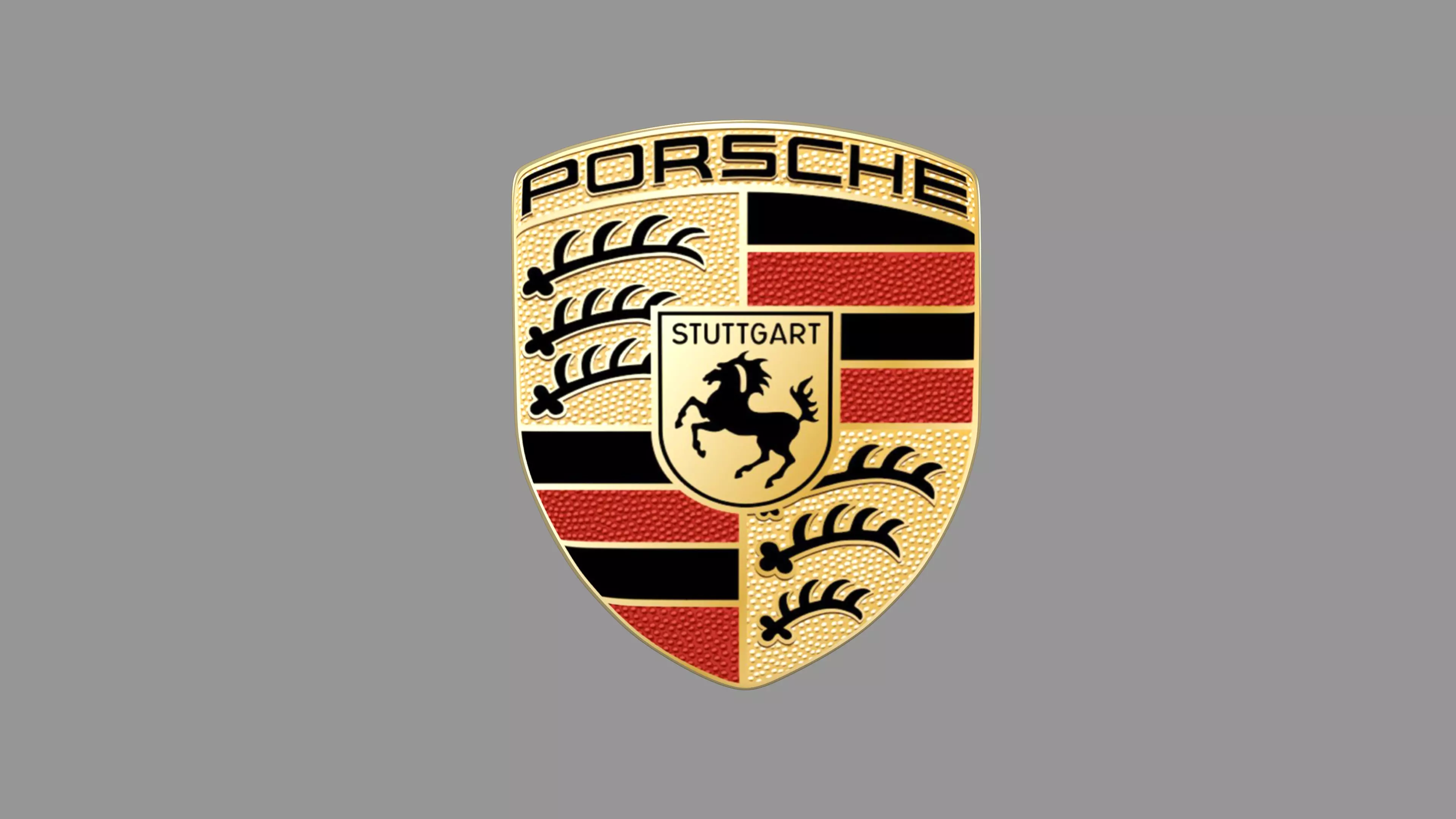Porsche logo Low-poly 3D model_0