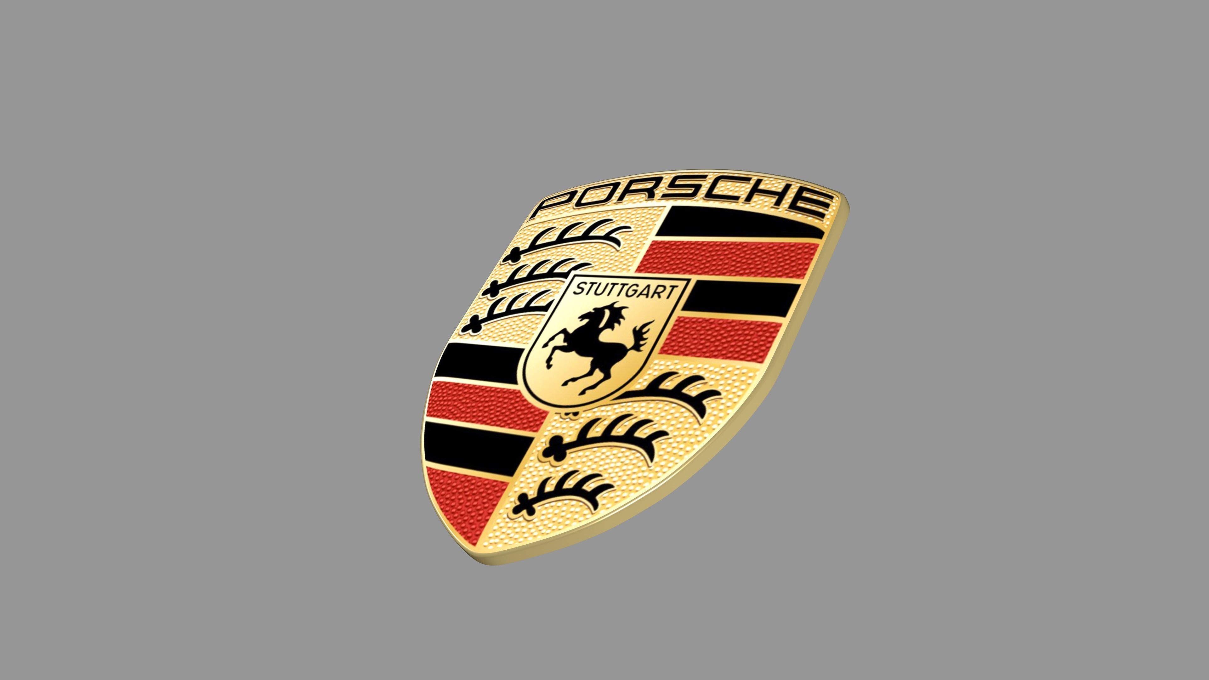 Porsche logo Low-poly 3D model_2