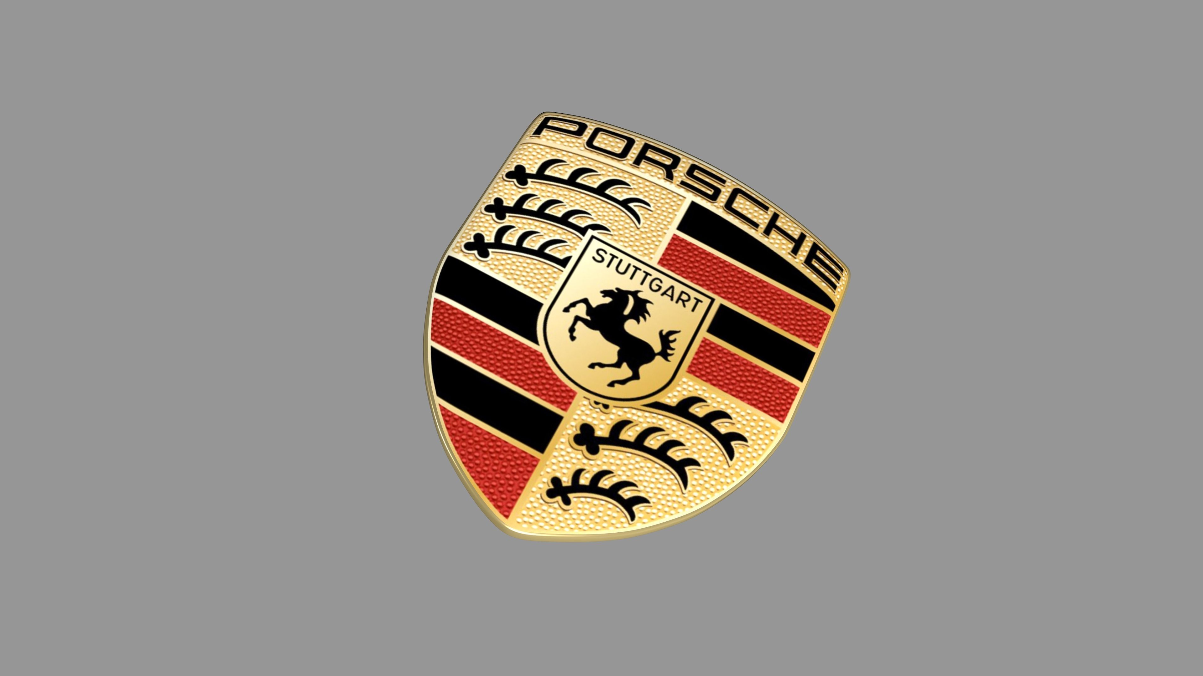 Porsche logo Low-poly 3D model_3
