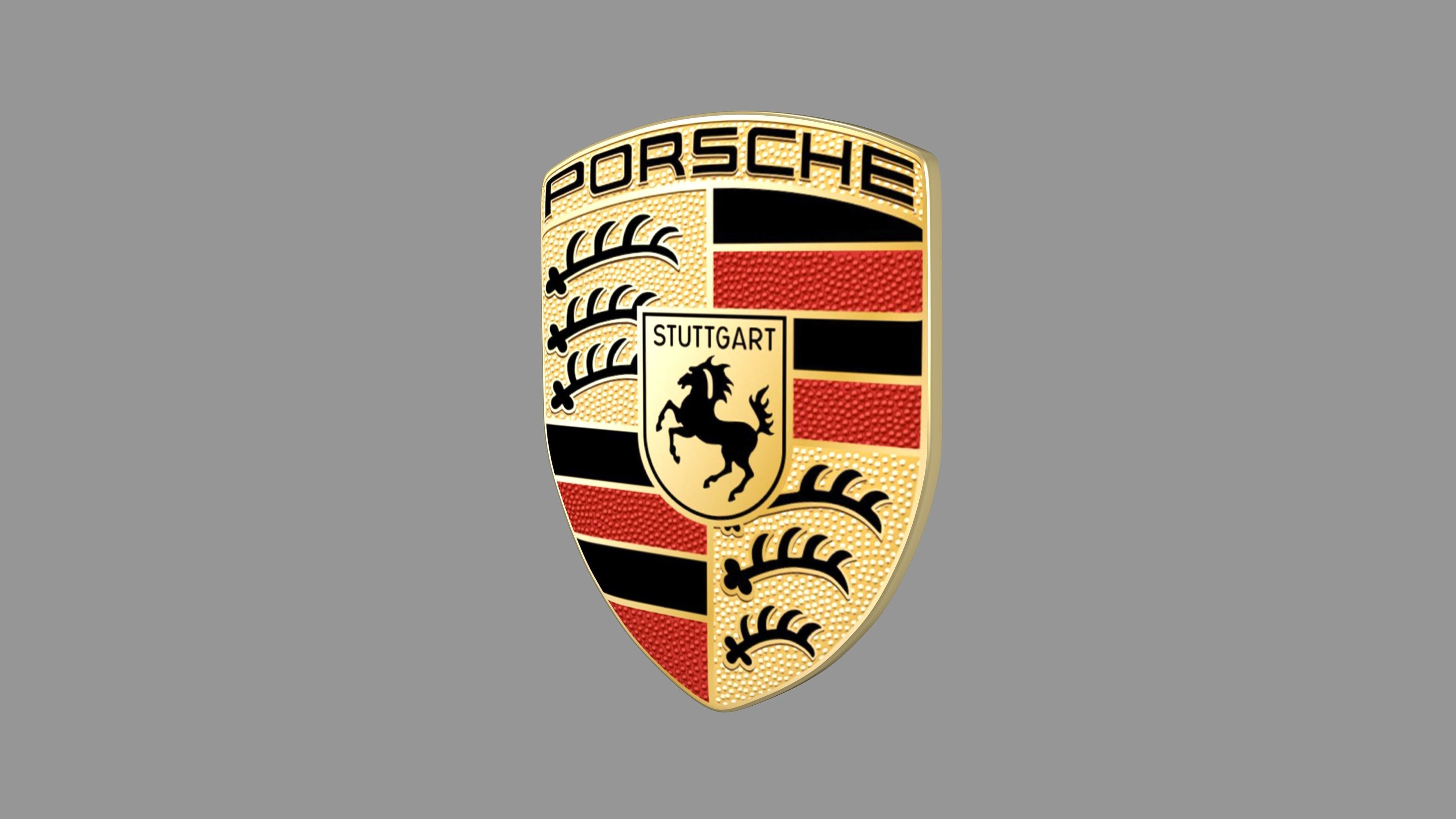 Porsche logo Low-poly 3D model_1