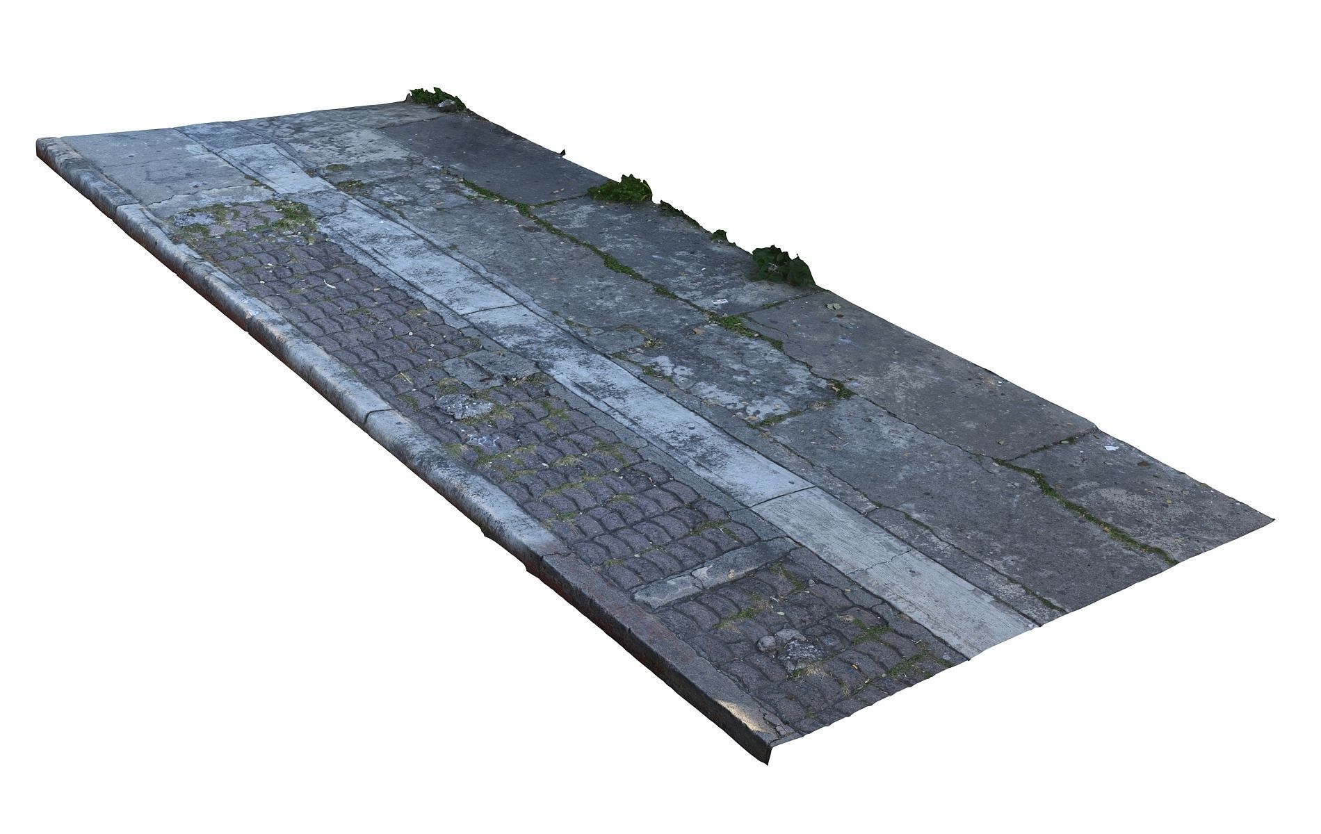 Mexico City Sidewalk  Low-poly 3D model_1