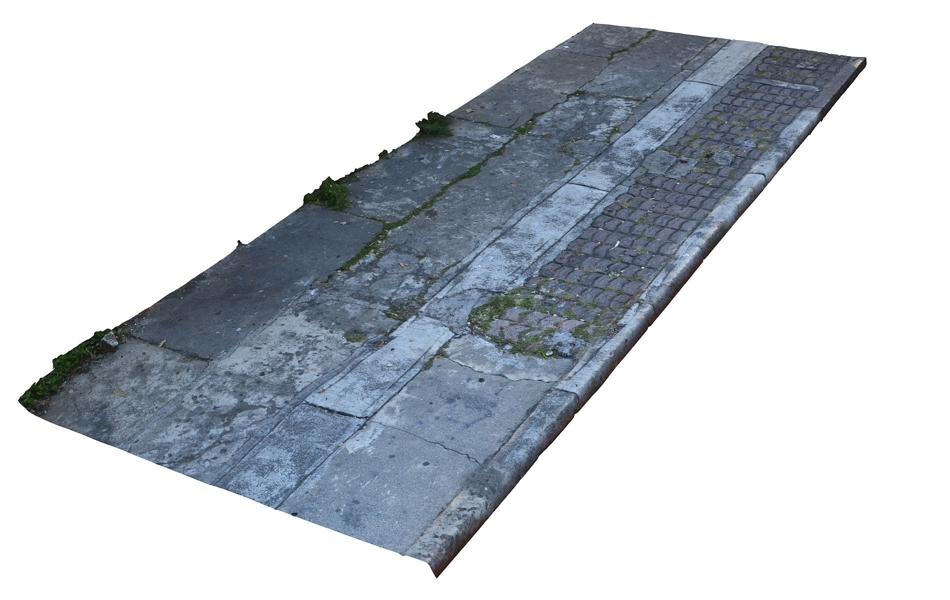 Mexico City Sidewalk  Low-poly 3D model_2