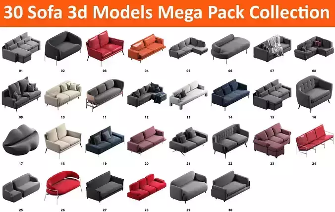 30 Sofa Mega Pack Collection 