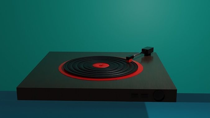 Low poly record player Free low-poly 3D model