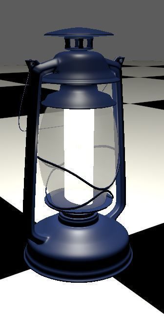 Camping Lantern Low-poly 3D model_1
