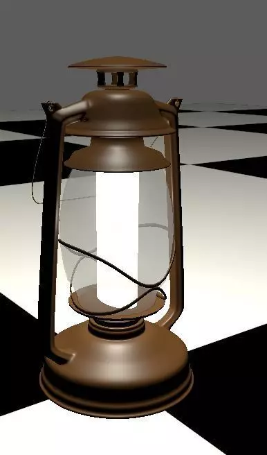 Camping Lantern Low-poly 3D model_0
