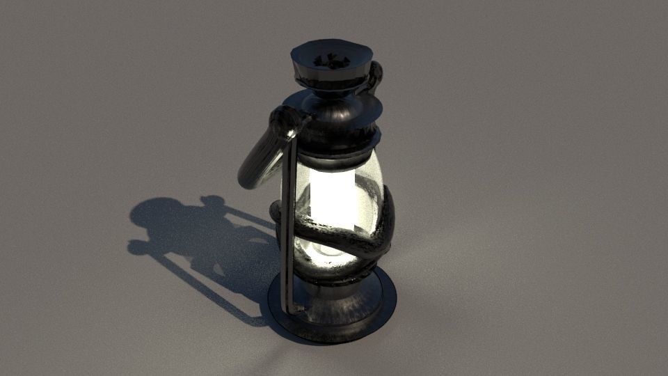 Camping Lantern Low-poly 3D model_6