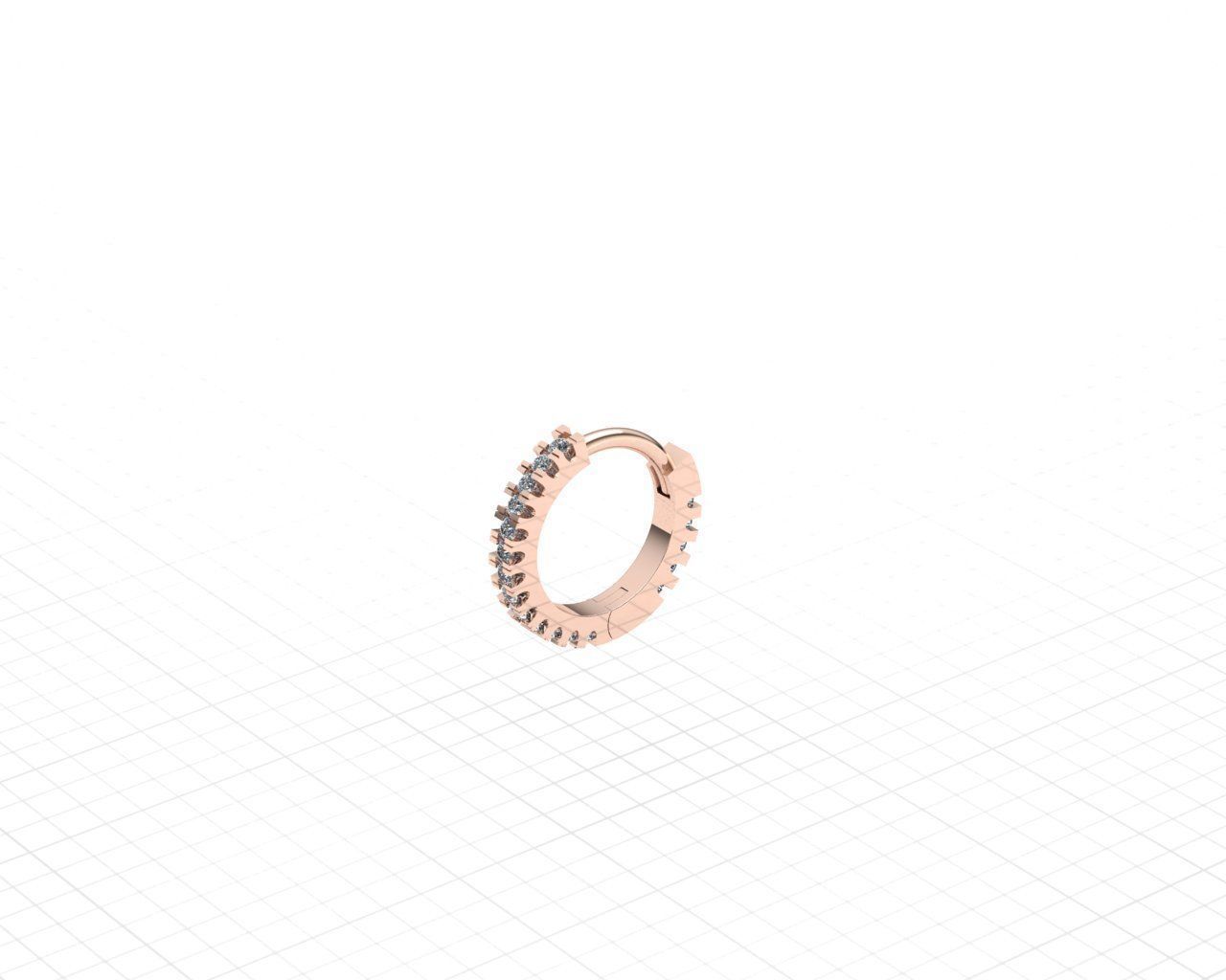 Clicker style piercing 3D model_1