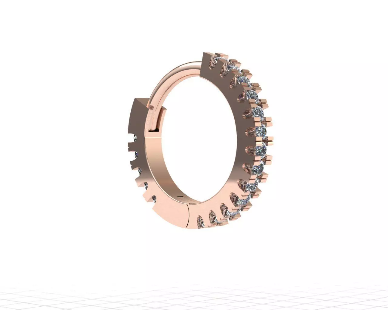 Clicker style piercing 3D model_0