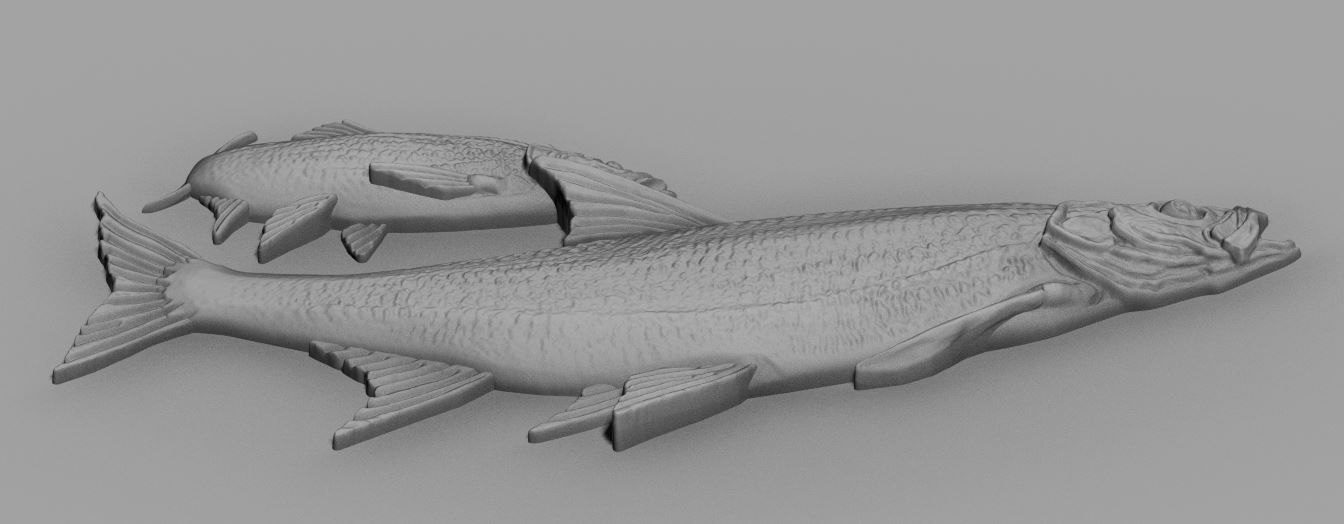 fish relief 3D print model_15