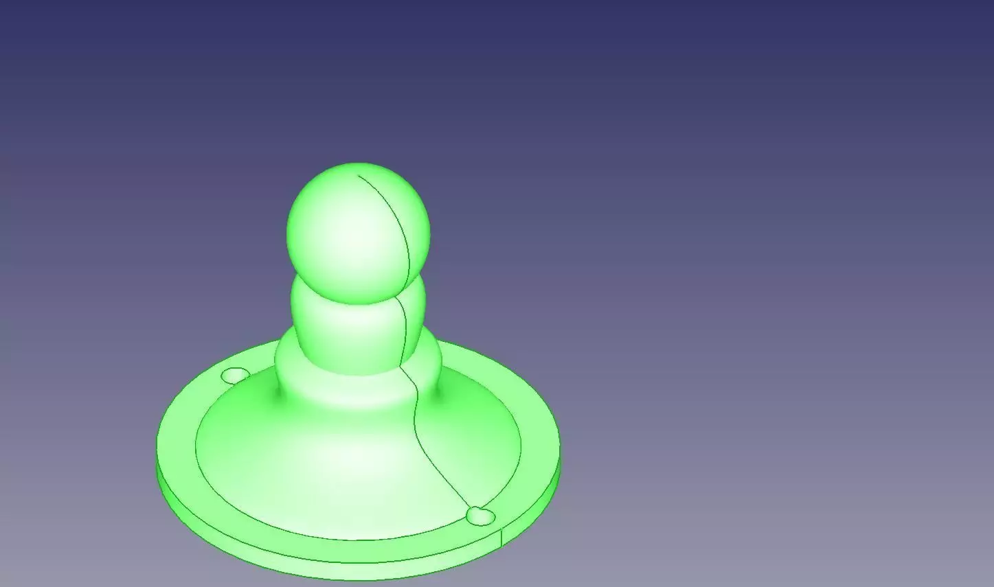 printable door knob with holes for bolts 3D print model