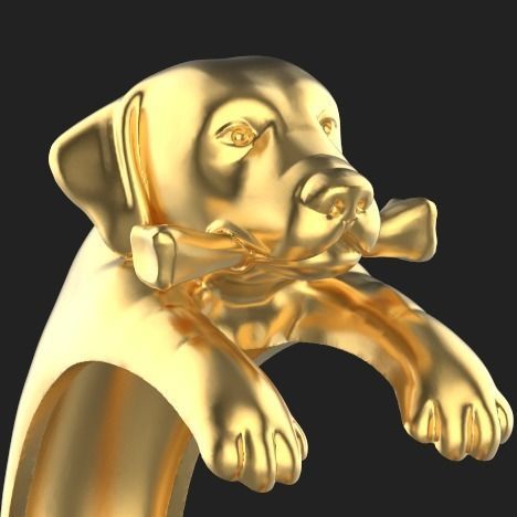 Dog ring Silver Gold  Print 3D print model_4