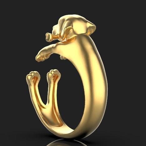 Dog ring Silver Gold  Print 3D print model_7
