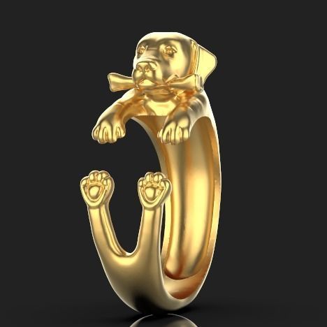 Dog ring Silver Gold  Print 3D print model_5