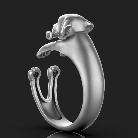 Dog ring Silver Gold  Print 3D print model_3