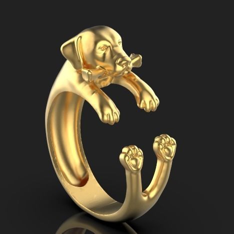 Dog ring Silver Gold  Print 3D print model_6