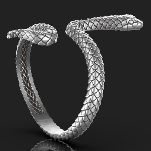 Snake Ring 3D print model_6