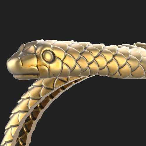 Snake Ring 3D print model_1