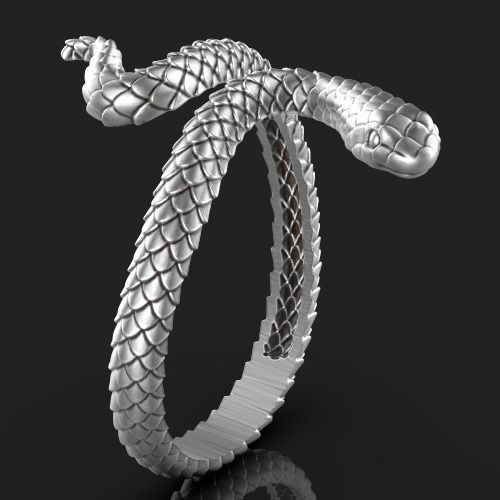 Snake Ring 3D print model_8