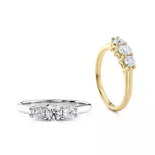 Jewelry Engagement Trilogy Round Ring  Printable model