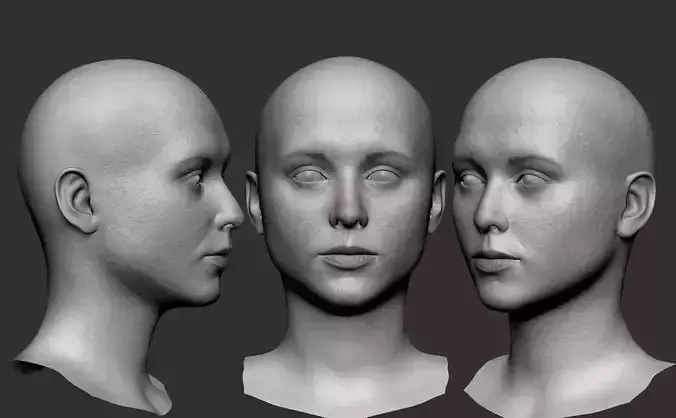 Woman Head Base mesh