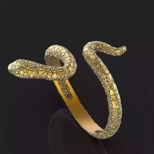 Snake ring 3D print model