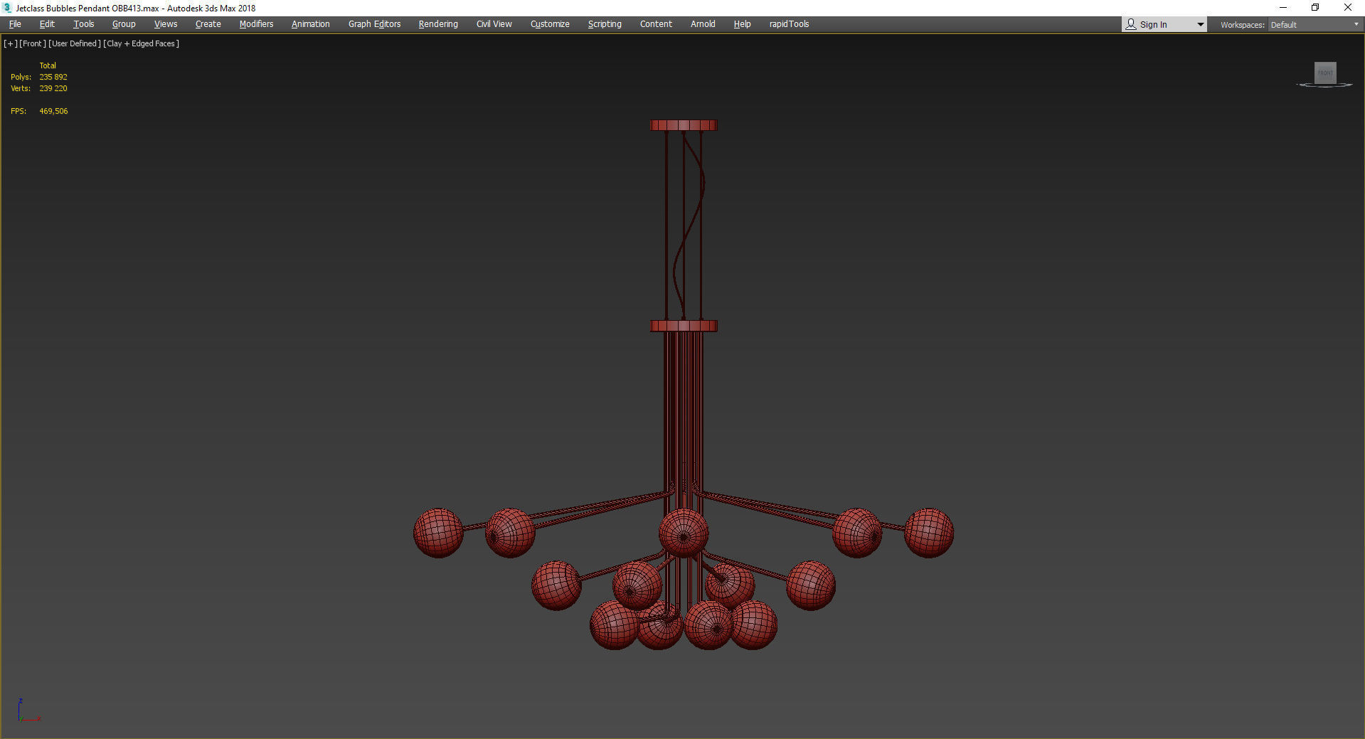 Jetclass Bubbles Pendant OBB413 Low-poly 3D model_3