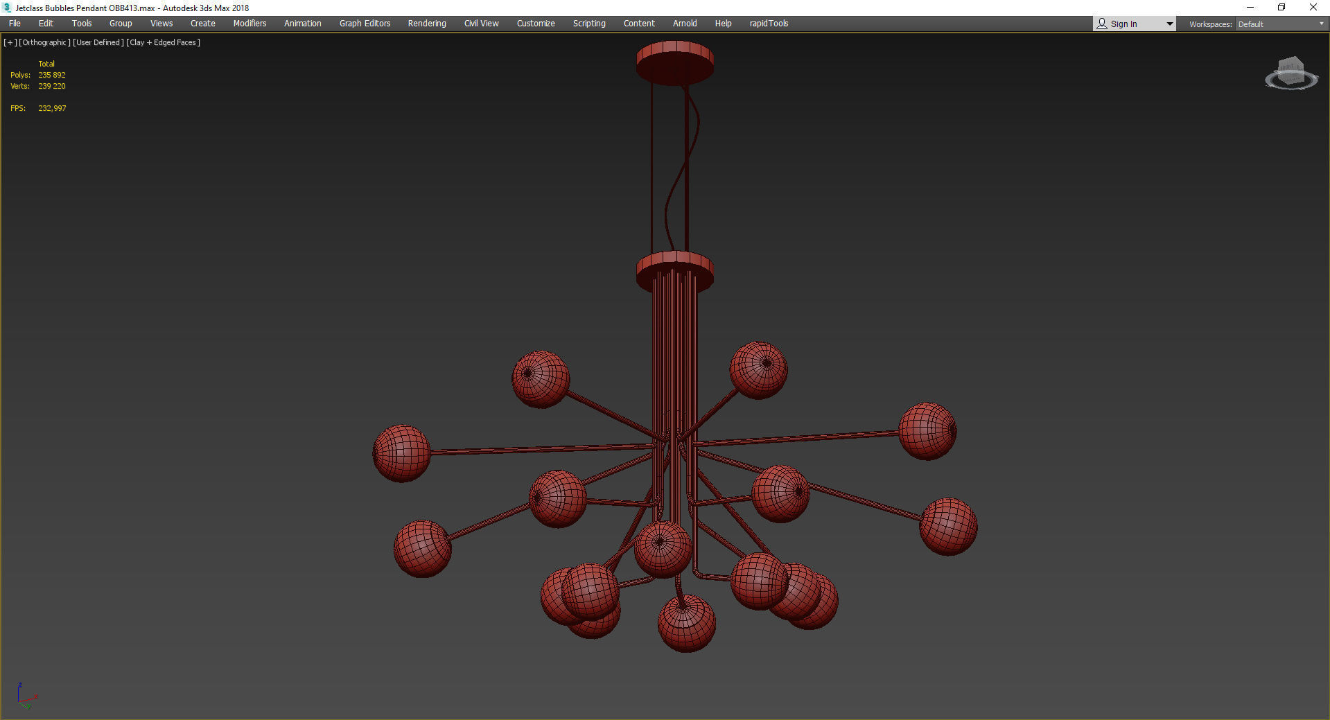 Jetclass Bubbles Pendant OBB413 Low-poly 3D model_4