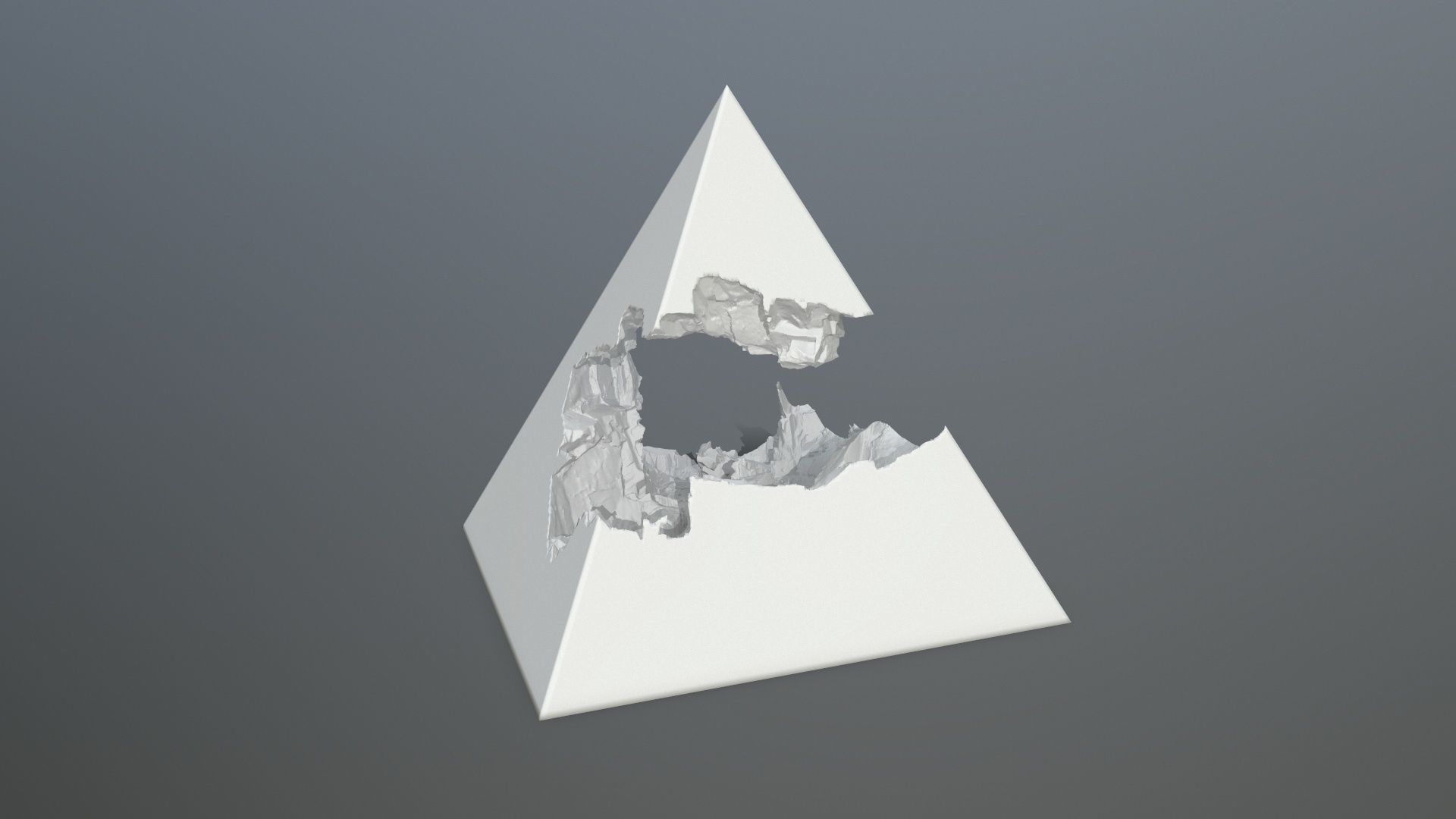 print pyramid with hole in it 3D print model_8