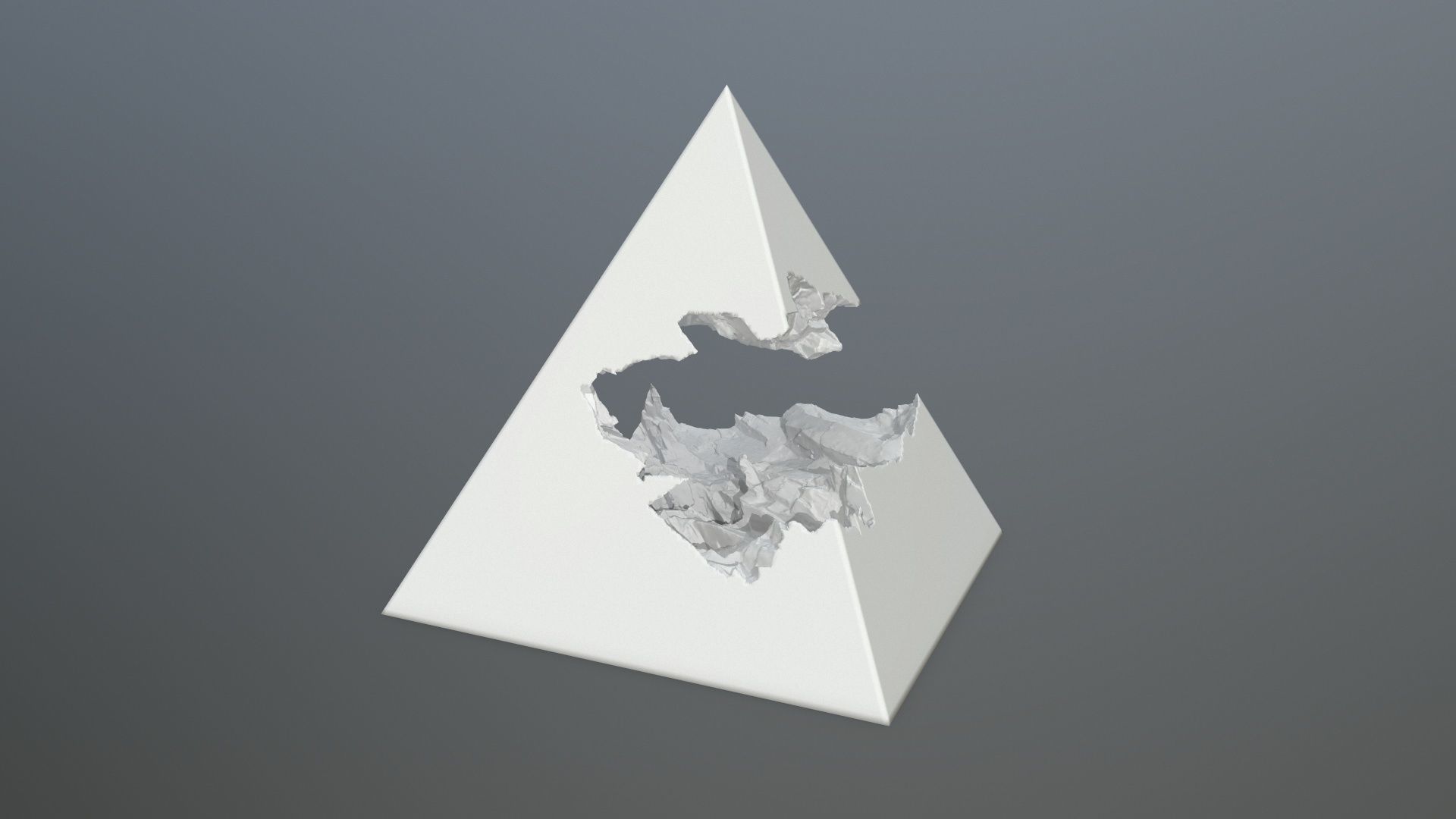 print pyramid with hole in it 3D print model_1