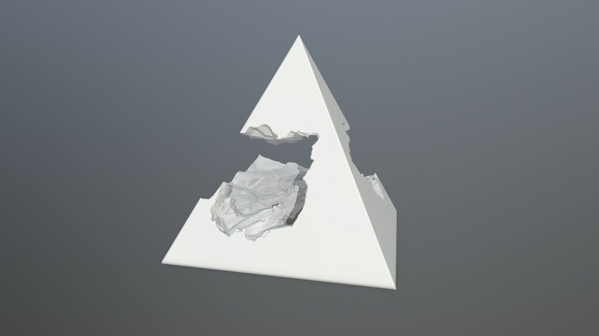 print pyramid with hole in it 3D print model_3